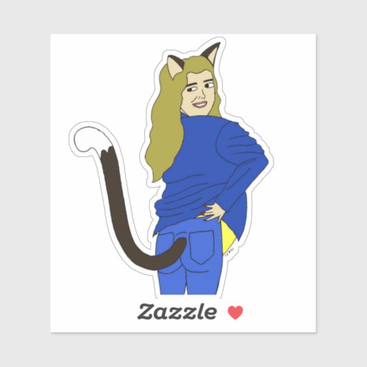 Sticker catgirl (Feuille)