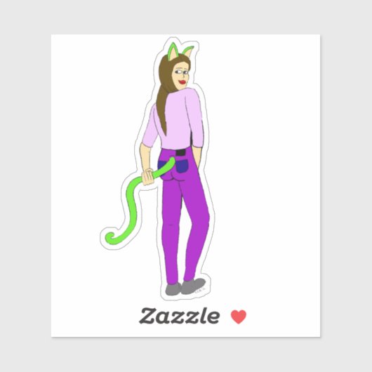 Sticker catgirl (Feuille)