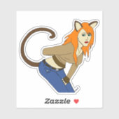 Sticker catgirl (Feuille)