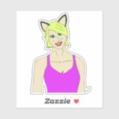 Sticker catgirl (Feuille)