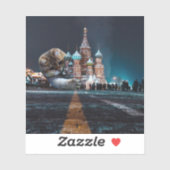 Sticker Cathédrale Saint-Basil et Hosico (Feuille)