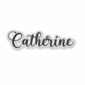 Sticker Catherine Nom - Calligraphie manuscrite (Devant)