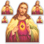 Sticker Catholique Sacré Coeur Divin Miséricorde Miséricor (Devant)