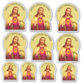 Sticker Catholique Sacré Coeur Divin Miséricorde Miséricor (Devant)