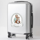 Sticker Catholique Saint-Joseph avec Enfant Jésus Religieu (Sur valise)