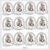 Sticker Catholique Saint-Joseph avec Enfant Jésus Religieu (Feuille)