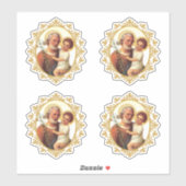 Sticker Catholique Saint-Joseph avec Enfant Jésus Religieu (Feuille)