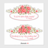 Sticker Catholique St Therese Citations Roses Roses Roses  (Feuille)