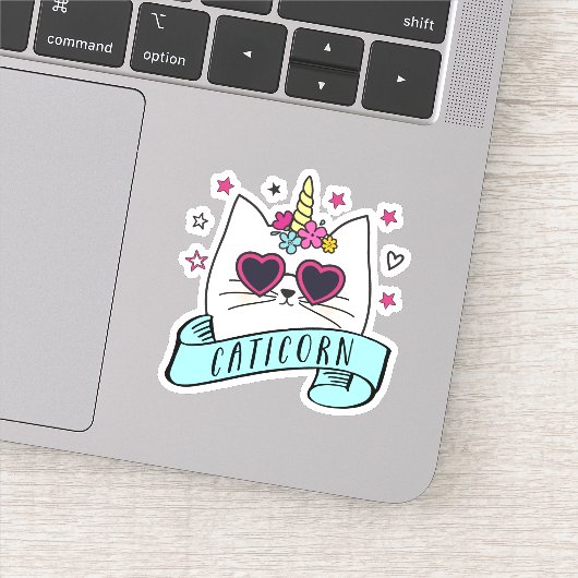 Sticker Caticorn Cute Kawaii Unicorn Cat (Détail)