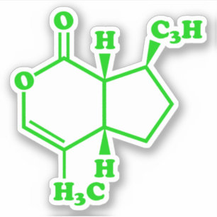 Sticker Catnip Nepetalactone Formule chimique moléculaire