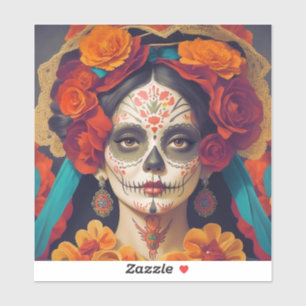 Sticker Catrina Day Of The Dead 1