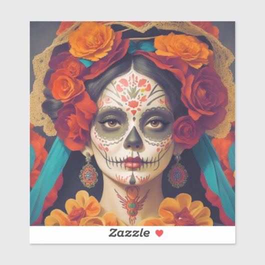 Sticker Catrina Day Of The Dead 1 (Feuille)
