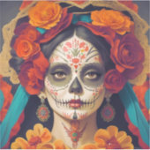 Sticker Catrina Day Of The Dead 1 (Devant)