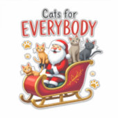 Sticker Cats For Everybody Cat Christmas Ugly Christmas Lo (Devant)