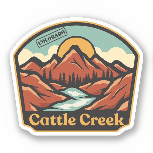 Sticker Cattle Creek, Colorado (Devant)