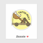 Sticker Catto-pult Pun Chat Die-Cut (Feuille)