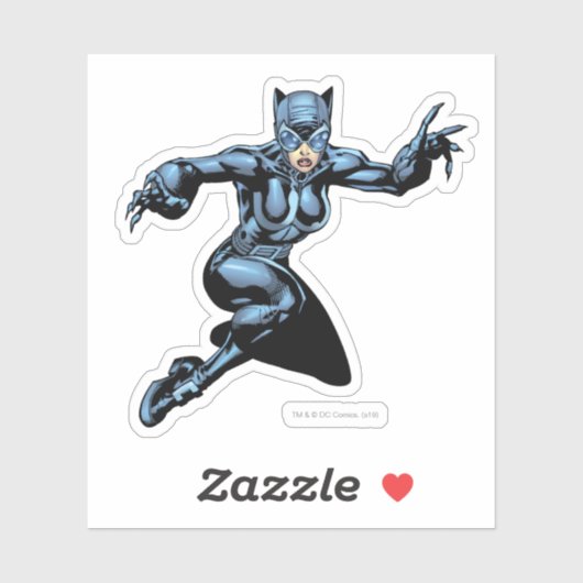 Sticker Catwoman avec des lois (Feuille)