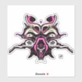 Sticker cauchemar de l'espace profond (créature abysse) v2 (Feuille)