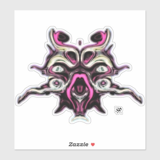 Sticker cauchemar de l'espace profond (créature abysse) v2 (Feuille)