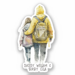 Sticker Caution père et fille (2)