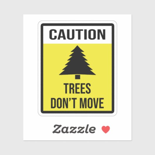 Sticker Caution Trees (Feuille)