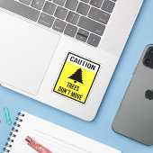 Sticker Caution Trees (Ordinateur portable avec iPhone)