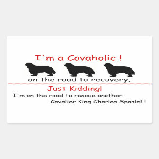 Sticker Cavaholic Cavalier King Charles