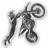 Sticker Cavalier de moto cross (Devant)
