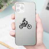 Sticker Cavalier de moto cross (Téléphone)