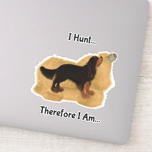 Sticker Cavalier King Charles Spaniel Chasse à la grange
