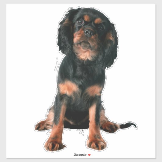 Sticker Cavalier King Charles Spaniel Chien Chien Chien Ch (Feuille)