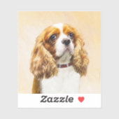 Sticker Cavalier King Charles Spaniel Peinture originale (Feuille)
