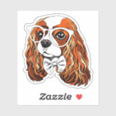 Sticker Cavalier King Charles Spaniel Portrait (Feuille)