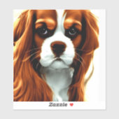 Sticker cavalier roi charles spaniel blenheim anime (Feuille)