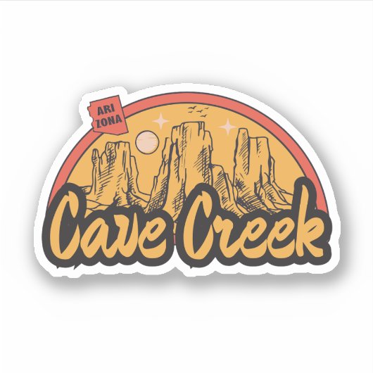 Sticker Cave Creek, Arizona (Devant)