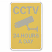 Sticker CCTV 24 Hours Surveillance Sign  (Devant)