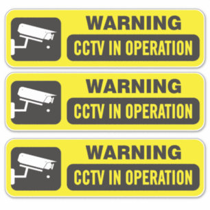 Sticker CCTV En Opération Surveillance Vidéo