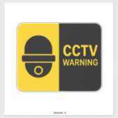 Sticker CCTV Warning Sign - Dome Camera Icon (Feuille)