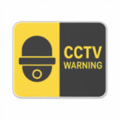 Sticker CCTV Warning Sign - Dome Camera Icon (Devant)