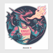Sticker Ce dragon crache le feu (Feuille)