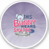 Sticker 'Ce Lapin Porte Des Patins' (Recto)