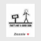 Sticker Ce n'est pas un bon Stickman (Feuille)