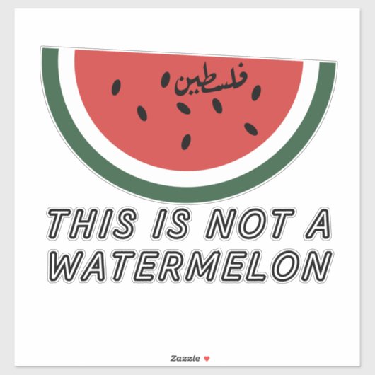 Sticker Ce n'est pas une pastèque - Palestine (Feuille)