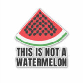 Sticker Ce n'est pas une pastèque - Palestinien keffiyeh (Devant)