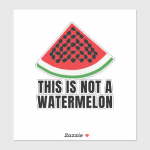 Sticker Ce n'est pas une pastèque - Palestinien keffiyeh