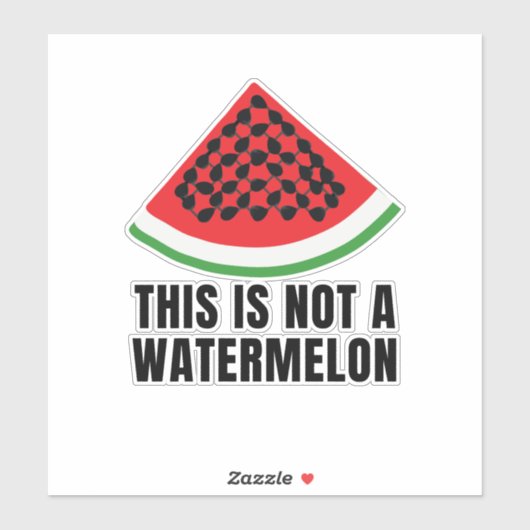 Sticker Ce n'est pas une pastèque - Palestinien keffiyeh (Feuille)
