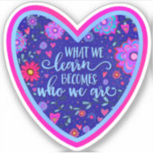 Sticker Ce que nous apprenons Amusement Encouragement Blue (Devant)