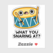 Sticker Ce que vous chantez à Funny Drummer Drum Pun (Feuille)