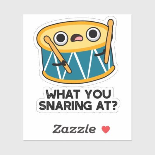Sticker Ce que vous chantez à Funny Drummer Drum Pun (Feuille)