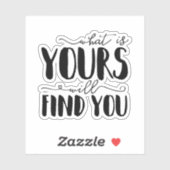 Sticker Ce Que Vous Trouverez Vous Typographie (Feuille)